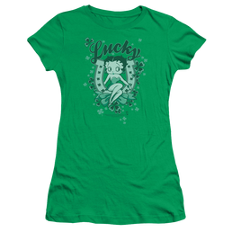 Betty Boop Lucky Boop - Juniors T-Shirt Juniors T-Shirt Betty Boop   