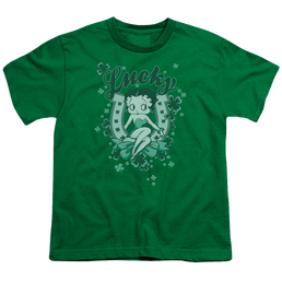 Betty Boop Lucky Boop - Youth T-Shirt Youth T-Shirt (Ages 8-12) Betty Boop   