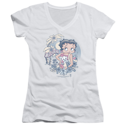 Betty Boop Aloha - Juniors V-Neck T-Shirt Juniors V-Neck T-Shirt Betty Boop   