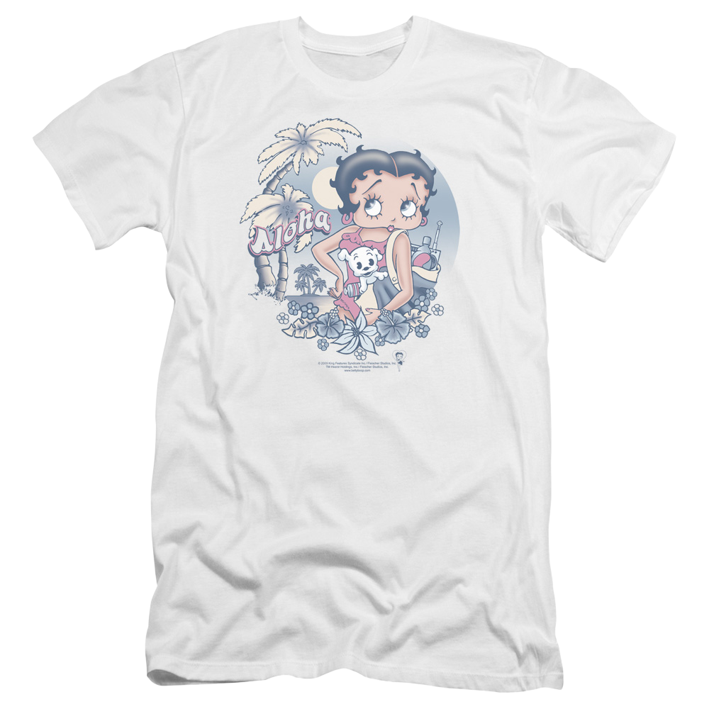 Betty Boop Aloha - Men's Premium Slim Fit T-Shirt Men's Premium Slim Fit T-Shirt Betty Boop   