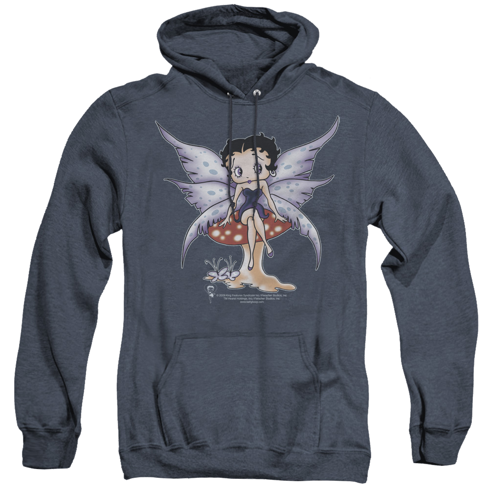 Betty Boop Mushroom Fairy - Heather Pullover Hoodie Heather Pullover Hoodie Betty Boop   