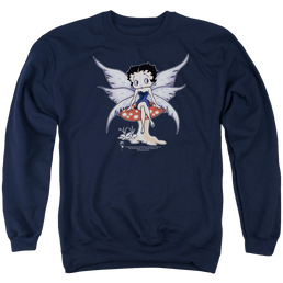Betty Boop Mushroom Fairy - Men's Crewneck Sweatshirt Men's Crewneck Sweatshirt Betty Boop   