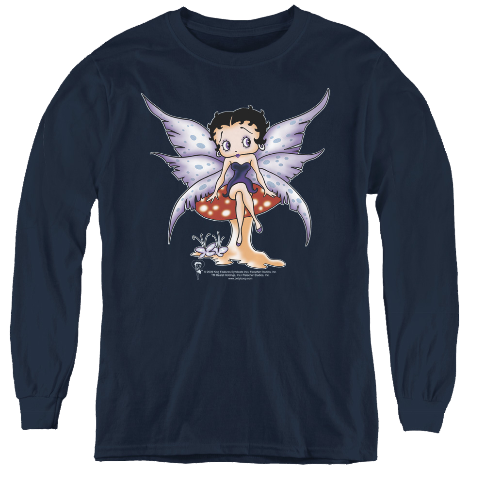 Betty Boop Mushroom Fairy - Youth Long Sleeve T-Shirt Youth Long Sleeve T-Shirt Betty Boop   