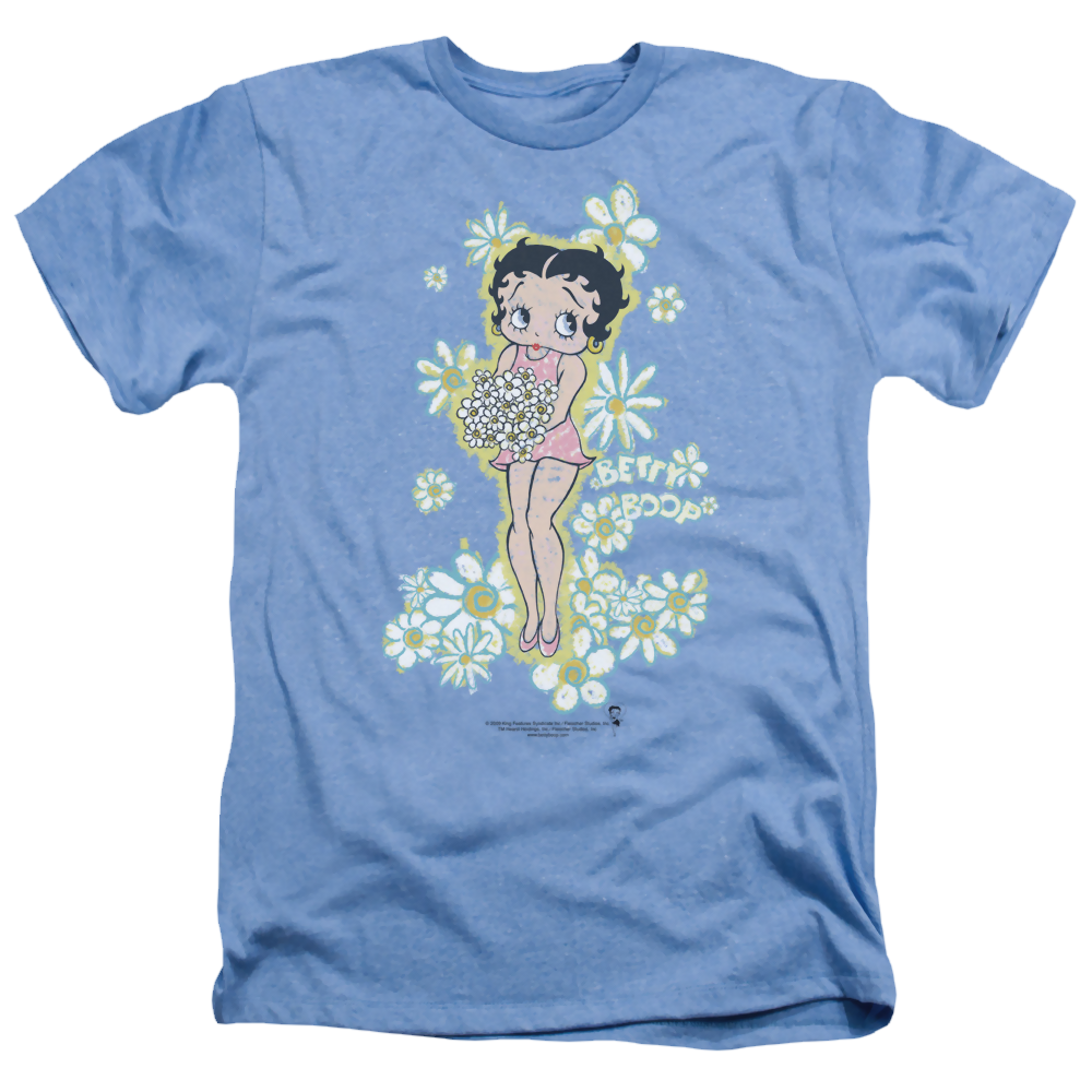 Betty Boop Flowers - Men's Heather T-Shirt Men's Heather T-Shirt Betty Boop   