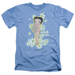 Betty Boop Flowers - Men's Heather T-Shirt Men's Heather T-Shirt Betty Boop   