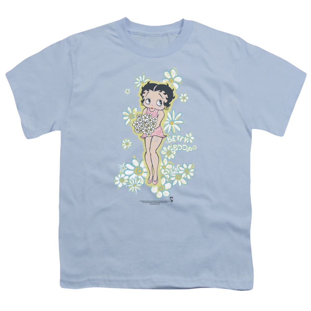 Betty Boop Flowers - Youth T-Shirt Youth T-Shirt (Ages 8-12) Betty Boop   