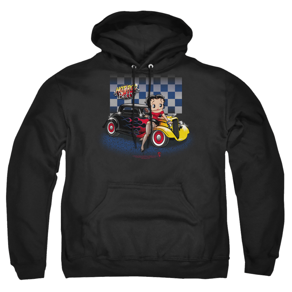 Betty Boop Hot Rod Boop - Pullover Hoodie Pullover Hoodie Betty Boop   