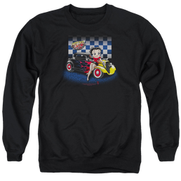 Betty Boop Hot Rod Boop - Men's Crewneck Sweatshirt Men's Crewneck Sweatshirt Betty Boop   