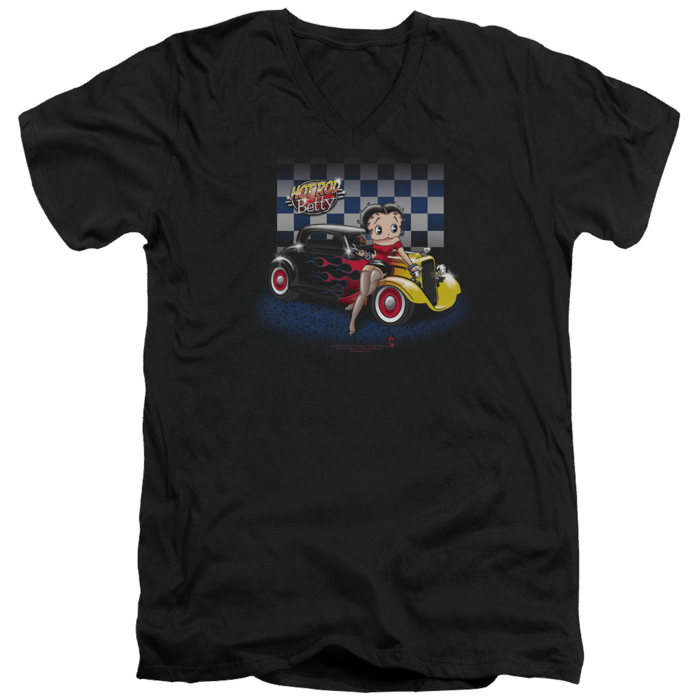 Betty Boop Hot Rod Boop - Men's V-Neck T-Shirt Men's V-Neck T-Shirt Betty Boop   