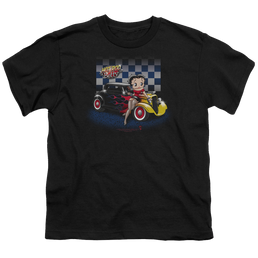 Betty Boop Hot Rod Boop - Youth T-Shirt Youth T-Shirt (Ages 8-12) Betty Boop   