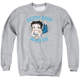 Betty Boop Jean Co - Men's Crewneck Sweatshirt Men's Crewneck Sweatshirt Betty Boop   