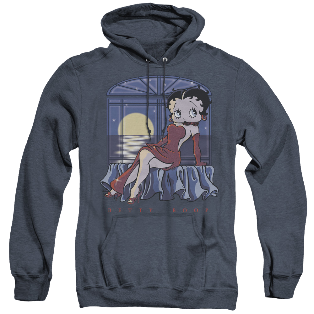 Betty Boop Moonlight - Heather Pullover Hoodie Heather Pullover Hoodie Betty Boop   