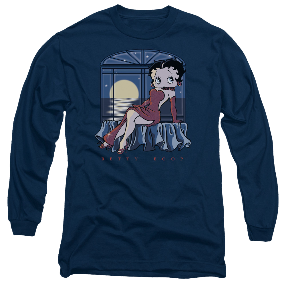 Betty Boop Moonlight - Men's Long Sleeve T-Shirt Men's Long Sleeve T-Shirt Betty Boop   