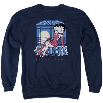 Betty Boop Moonlight - Men's Crewneck Sweatshirt Men's Crewneck Sweatshirt Betty Boop   