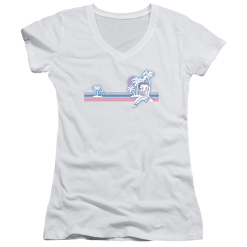 Betty Boop Reto Surf Band - Juniors V-Neck T-Shirt Juniors V-Neck T-Shirt Betty Boop   