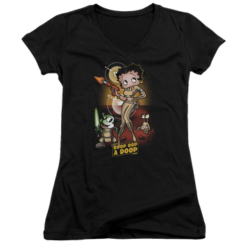 Betty Boop Star Princess - Juniors V-Neck T-Shirt Juniors V-Neck T-Shirt Betty Boop   