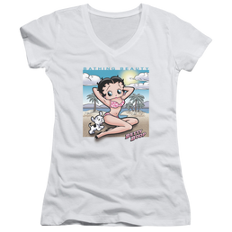 Betty Boop Sunny Boop - Juniors V-Neck T-Shirt Juniors V-Neck T-Shirt Betty Boop   