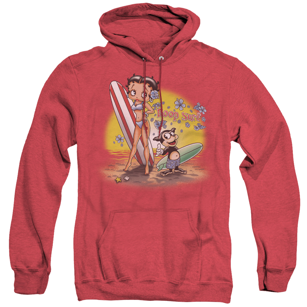 Betty Boop Surf - Heather Pullover Hoodie Heather Pullover Hoodie Betty Boop   