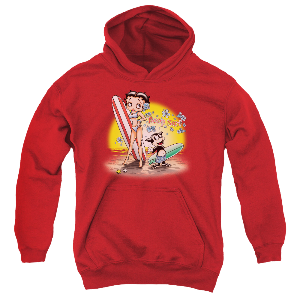 Betty Boop Surf - Youth Hoodie Youth Hoodie (Ages 8-12) Betty Boop   