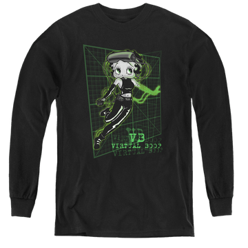 Betty Boop Virtual Boop - Youth Long Sleeve T-Shirt Youth Long Sleeve T-Shirt Betty Boop   