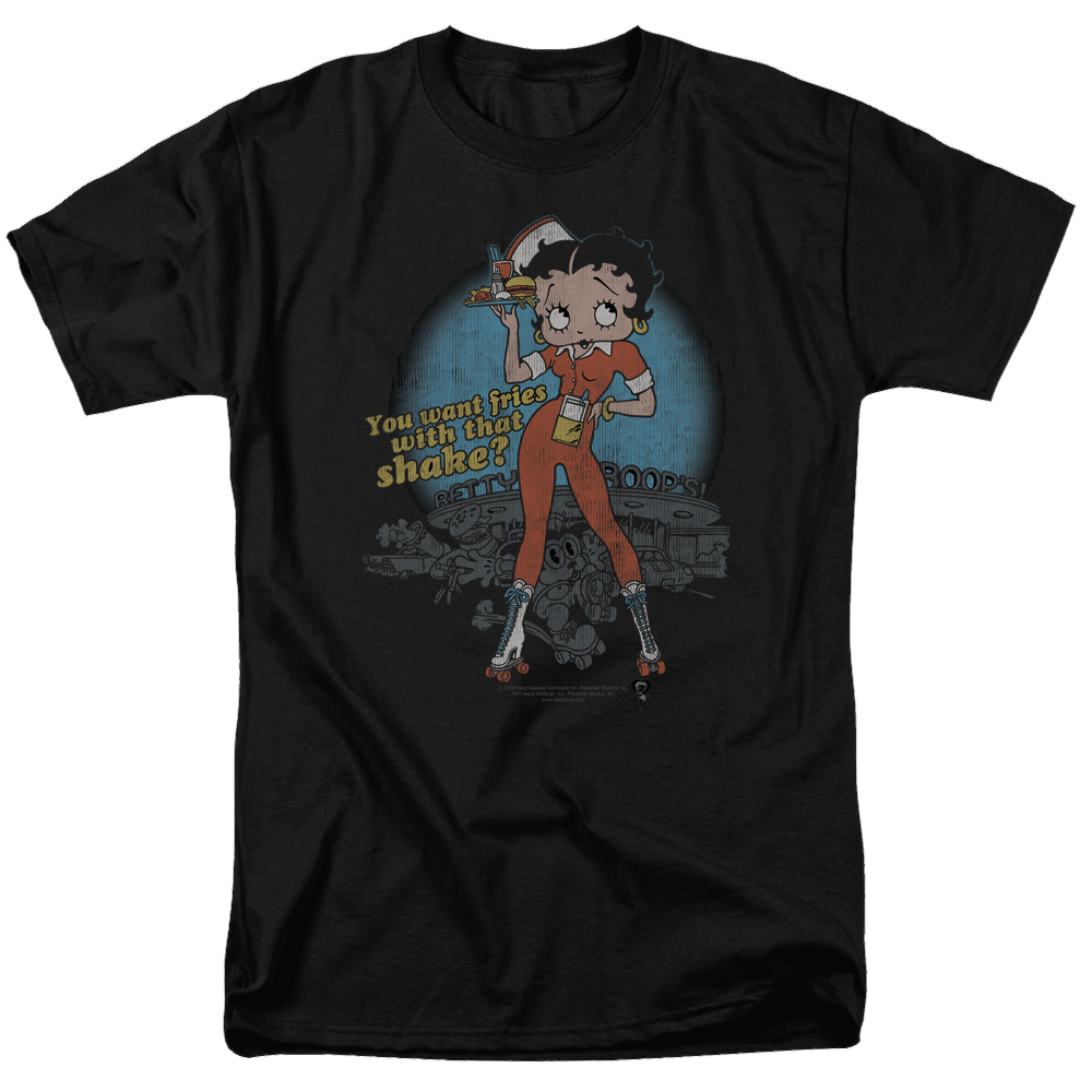 Betty Boop Fries With That - Men's Regular Fit T-Shirt Men's Regular Fit T-Shirt Betty Boop   