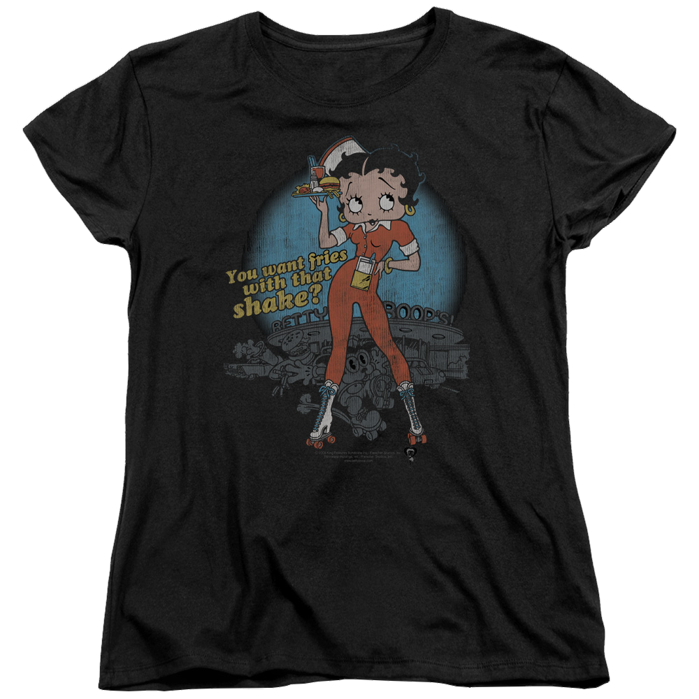 Betty Boop Fries With That - Women's T-Shirt Women's T-Shirt Betty Boop   