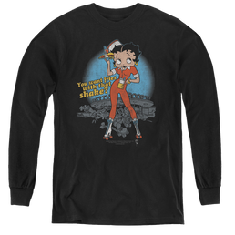 Betty Boop Fries With That - Youth Long Sleeve T-Shirt Youth Long Sleeve T-Shirt Betty Boop   