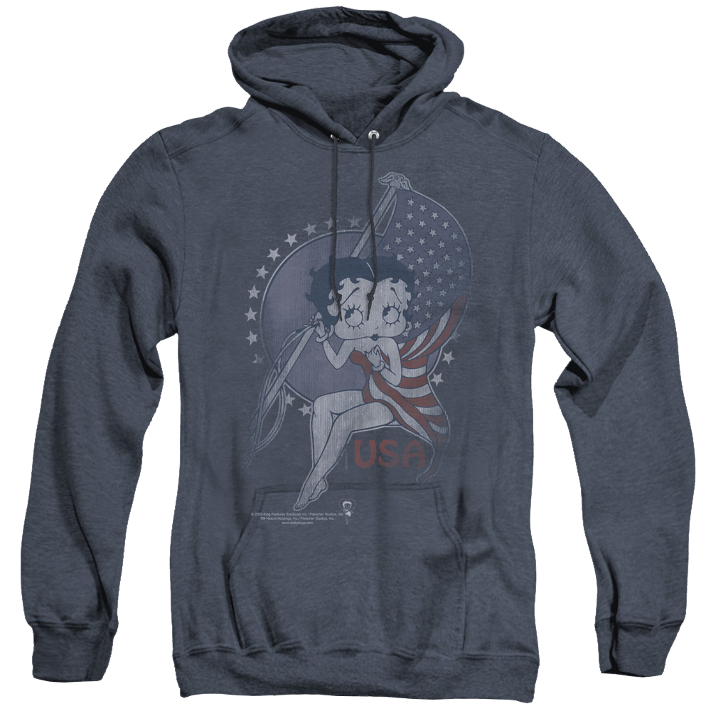 Betty Boop Proud Betty - Heather Pullover Hoodie Heather Pullover Hoodie Betty Boop   