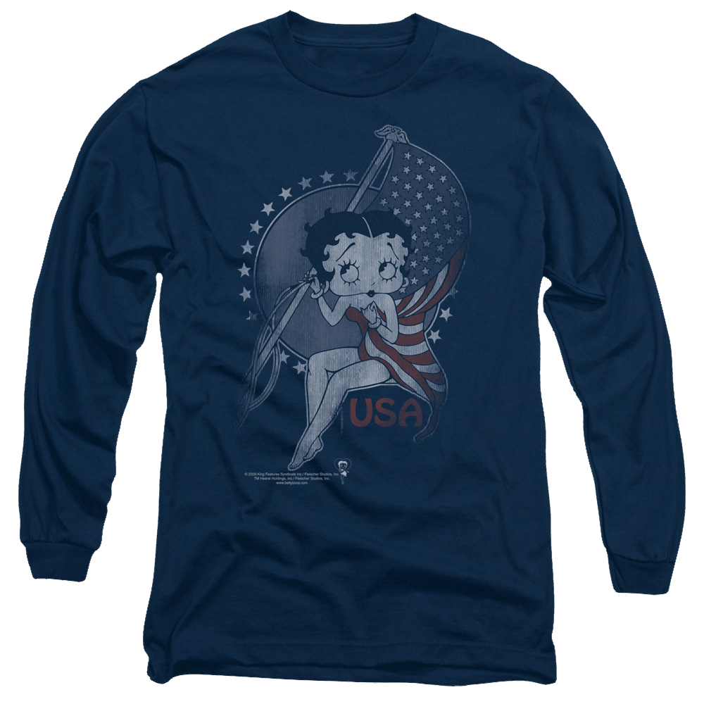 Betty Boop Proud Betty - Men's Long Sleeve T-Shirt Men's Long Sleeve T-Shirt Betty Boop   