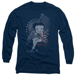 Betty Boop Proud Betty - Men's Long Sleeve T-Shirt Men's Long Sleeve T-Shirt Betty Boop   