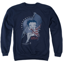Betty Boop Proud Betty - Men's Crewneck Sweatshirt Men's Crewneck Sweatshirt Betty Boop   