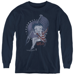 Betty Boop Proud Betty - Youth Long Sleeve T-Shirt Youth Long Sleeve T-Shirt Betty Boop   