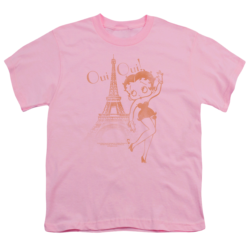Betty Boop Oui Oui - Youth T-Shirt Youth T-Shirt (Ages 8-12) Betty Boop   