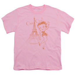 Betty Boop Oui Oui - Youth T-Shirt Youth T-Shirt (Ages 8-12) Betty Boop   