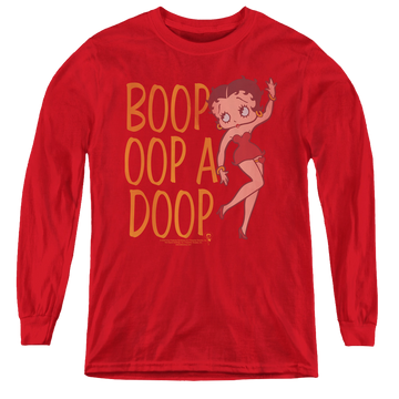Betty Boop Classic Oop - Youth Long Sleeve T-Shirt Youth Long Sleeve T-Shirt Betty Boop   