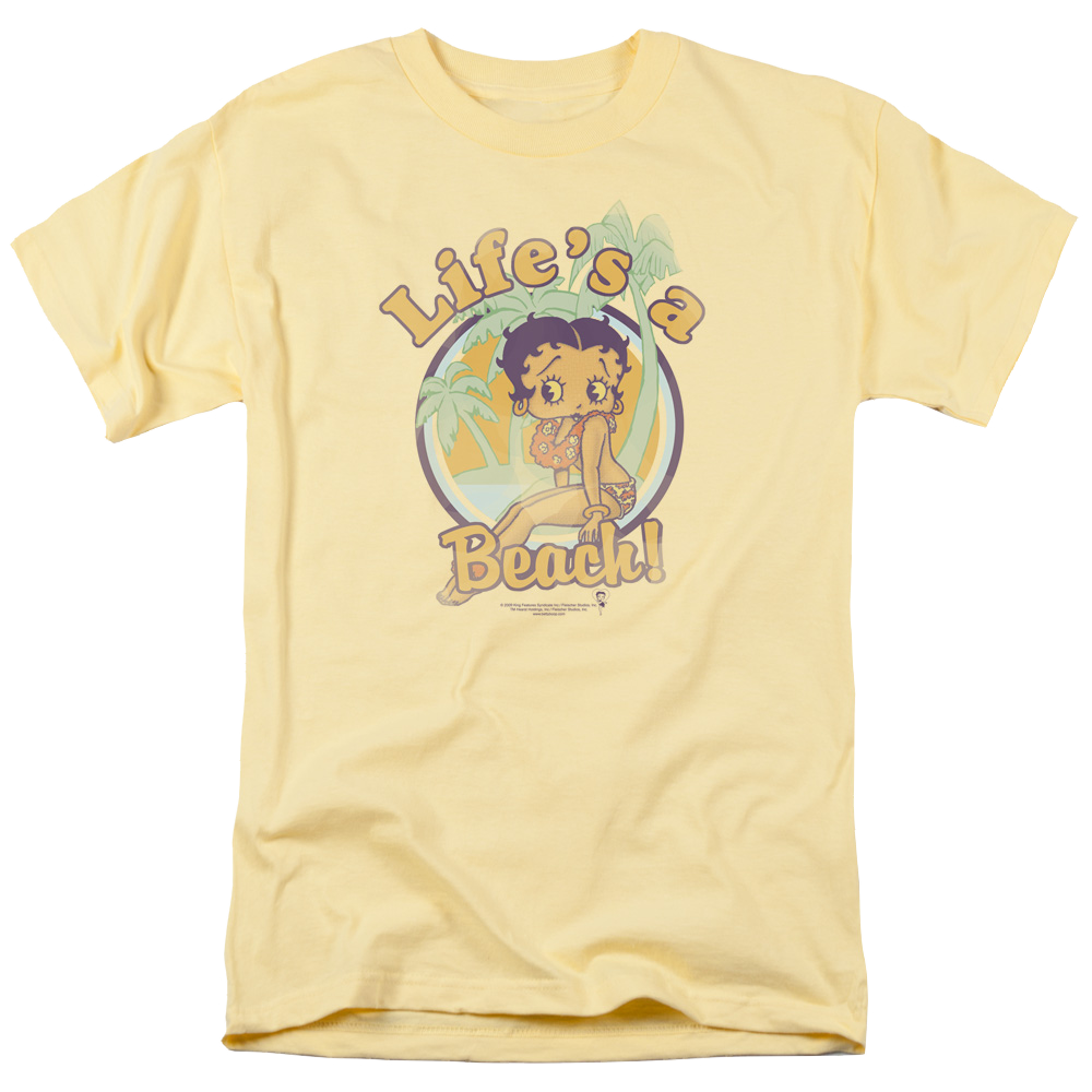 Betty Boop Lifes A Beach - Men's Regular Fit T-Shirt Men's Regular Fit T-Shirt Betty Boop   