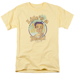 Betty Boop Lifes A Beach - Men's Regular Fit T-Shirt Men's Regular Fit T-Shirt Betty Boop   