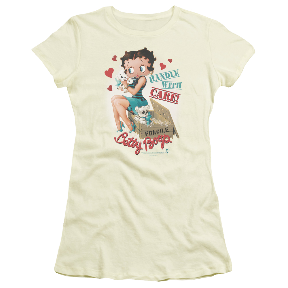 Betty Boop Handle With Care - Juniors T-Shirt Juniors T-Shirt Betty Boop   