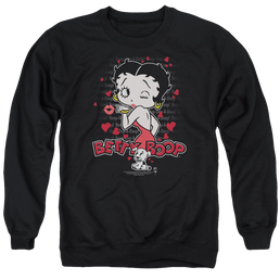 Betty Boop Classic Kiss - Men's Crewneck Sweatshirt Men's Crewneck Sweatshirt Betty Boop   