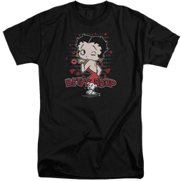 Betty Boop Classic Kiss - Men's Tall Fit T-Shirt Men's Tall Fit T-Shirt Betty Boop   
