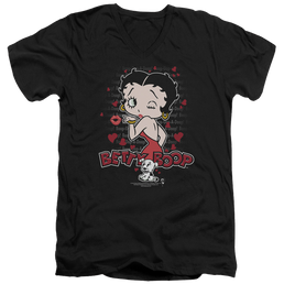 Betty Boop Classic Kiss - Men's V-Neck T-Shirt Men's V-Neck T-Shirt Betty Boop   
