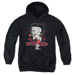 Betty Boop Classic Kiss - Youth Hoodie Youth Hoodie (Ages 8-12) Betty Boop   