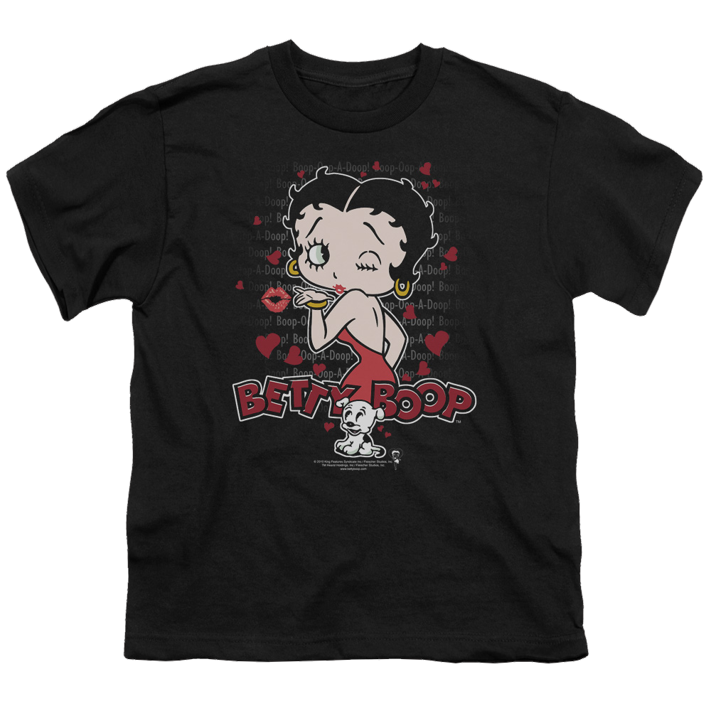 Betty Boop Classic Kiss - Youth T-Shirt Youth T-Shirt (Ages 8-12) Betty Boop   