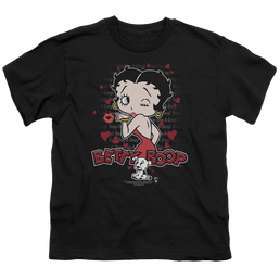Betty Boop Classic Kiss - Youth T-Shirt Youth T-Shirt (Ages 8-12) Betty Boop   