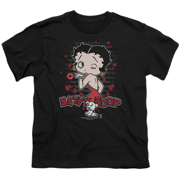 Betty Boop Classic Kiss - Youth T-Shirt Youth T-Shirt (Ages 8-12) Betty Boop   