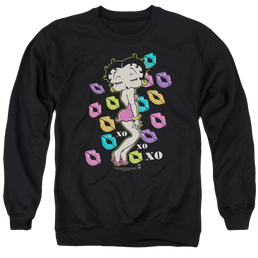 Betty Boop Tripple Xo - Men's Crewneck Sweatshirt Men's Crewneck Sweatshirt Betty Boop   