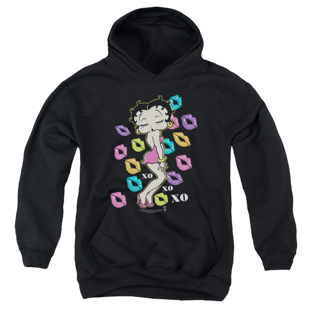 Betty Boop Tripple Xo - Youth Hoodie Youth Hoodie (Ages 8-12) Betty Boop   
