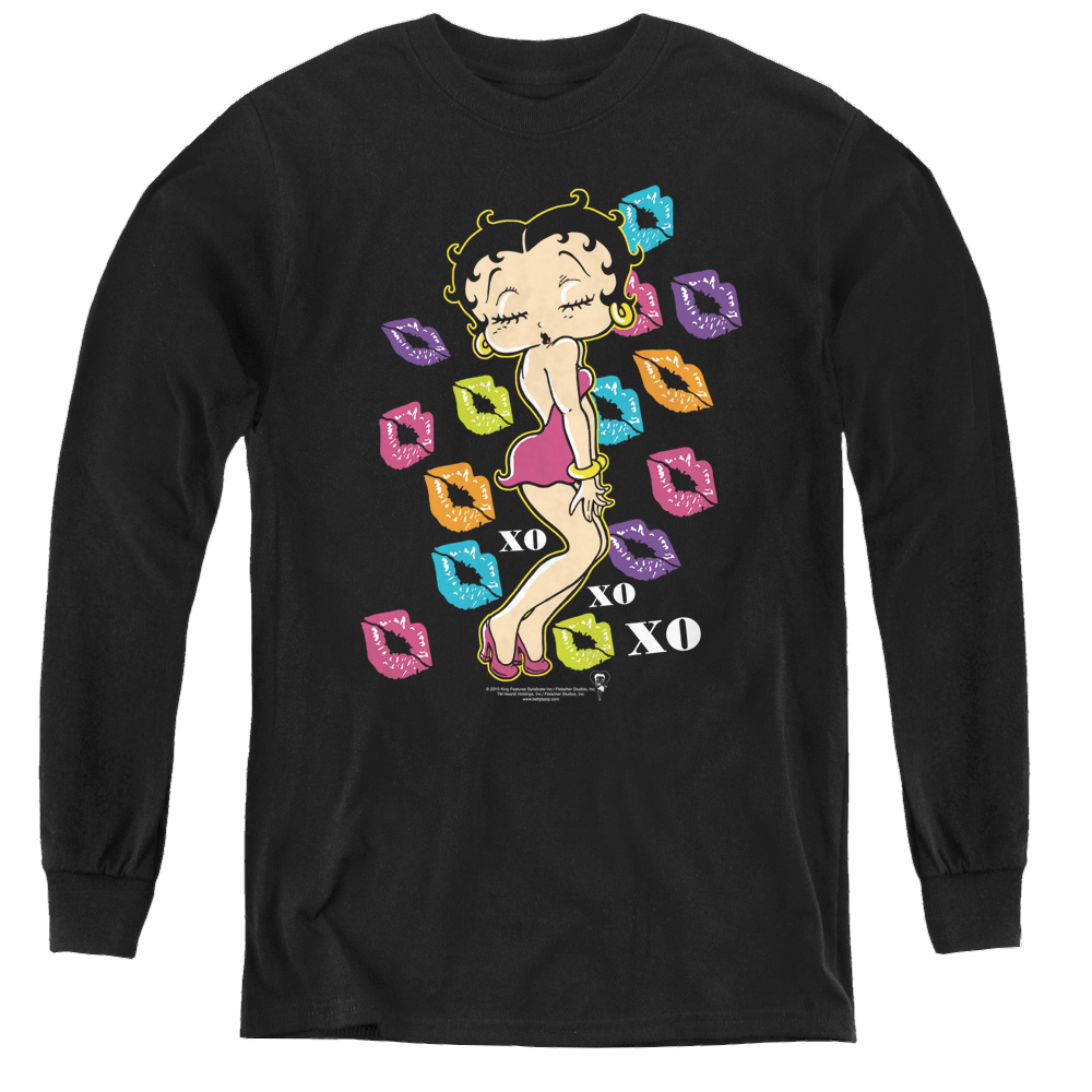 Betty Boop Tripple Xo - Youth Long Sleeve T-Shirt Youth Long Sleeve T-Shirt Betty Boop   