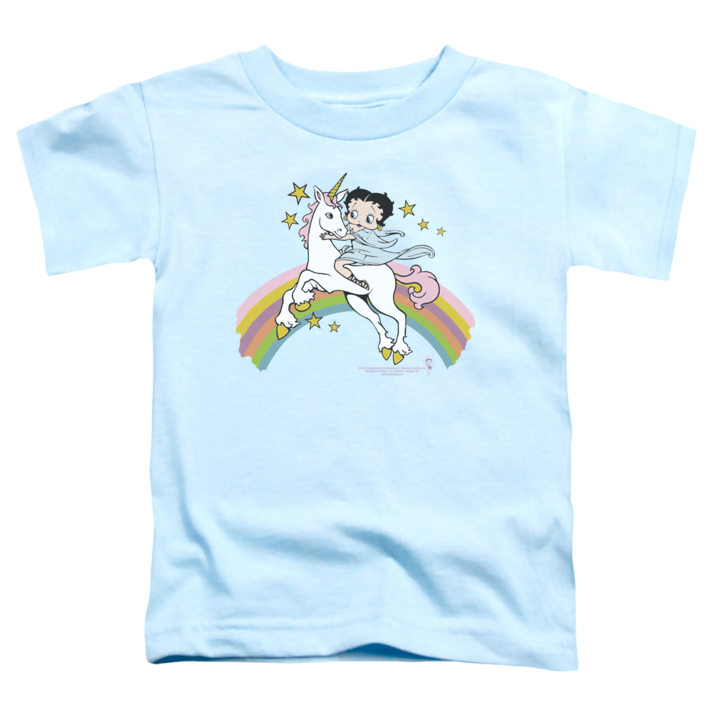 Betty Boop Unicorn & Rainbows - Kid's T-Shirt Kid's T-Shirt (Ages 4-7) Betty Boop   