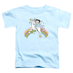 Betty Boop Unicorn & Rainbows - Kid's T-Shirt Kid's T-Shirt (Ages 4-7) Betty Boop   